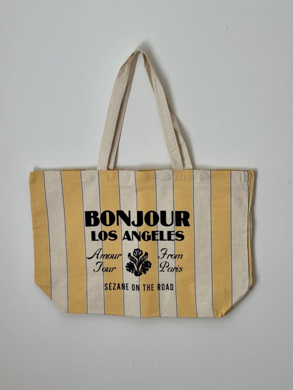 NWOT! SEZANE Bonjour Los Angeles Striped Tote!